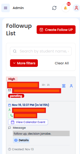 Follow-up Management